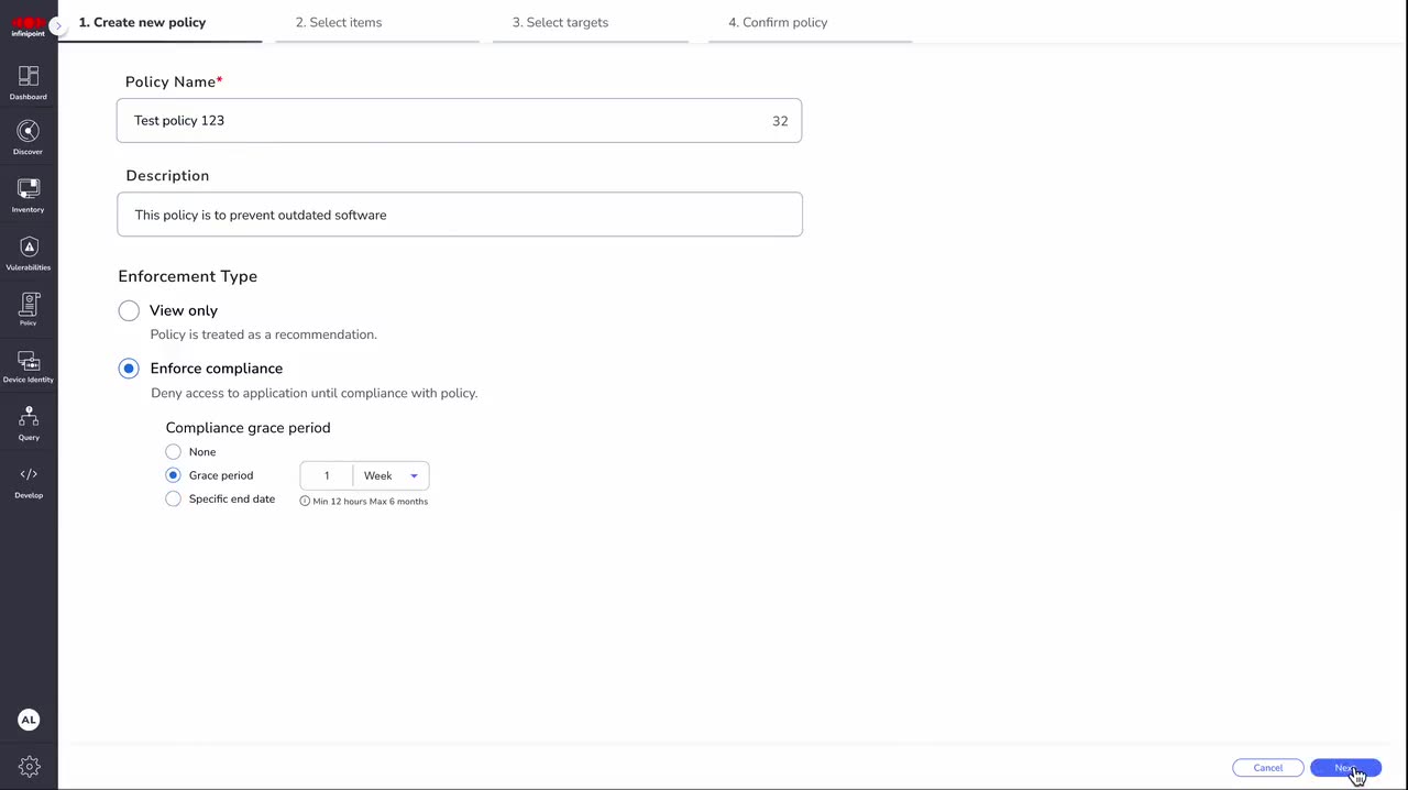 Infinipoint — Making a zero-trust security platform legible to the admins who run it.
